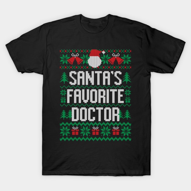 Santa's Favorite Doctor T-Shirt by Saulene